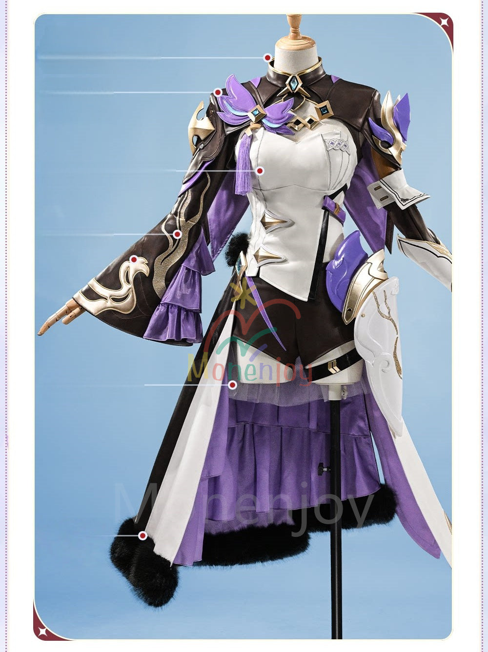 Monenjoy　崩壊3rd エリシア コスプレ衣装　3d樹脂製パーツ　Elysia ピンクの妖精さん コスチューム　異能タイプの物理　仮装 MONENJOY