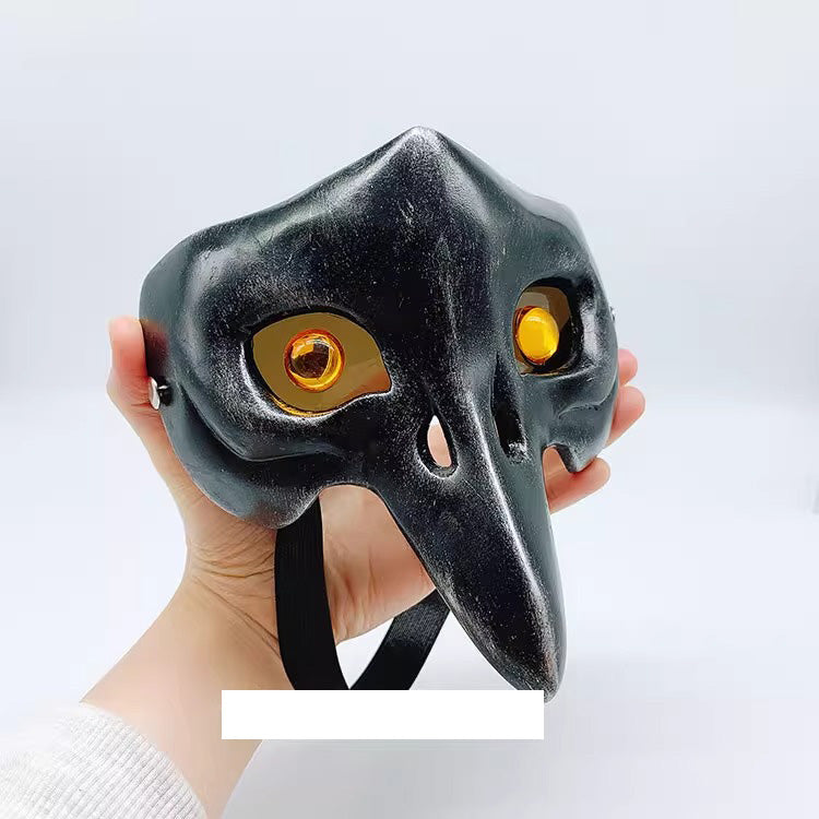 Monenjoy ツイステッドワンダーランド ツイステ コスプレ道具　学園長の仮面 マスク ディア・クロウリー カラス 鴉 PU製　撮影道具　コスチューム　イベント　仮装　ハロウィン　学園祭　周年祭　おもちゃ - Monenjoy