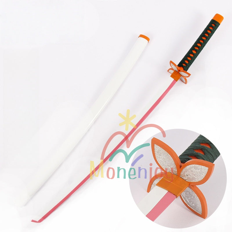 Monenjoy　鬼滅の刃　蟲柱 胡蝶 しのぶ 　104cm　木刃　木鞘　コスプレ道具　日本刀　おもちゃ　イベント　武器モデル