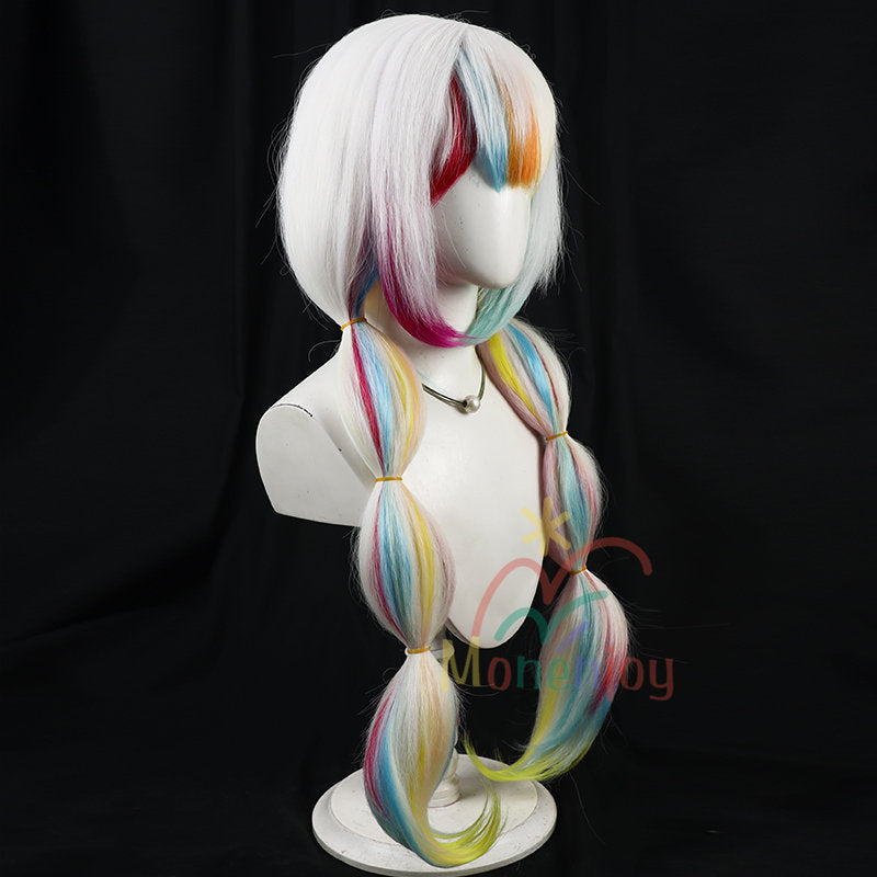 Monenjoy 魔法少女ノ魔女裁判　城ケ崎ノア　ロングかつら,　 かつら　80cm　囚人番号661　通気性　コスプレ　ふんわり　自然感　まのさば ウィッグ　鬘　コスプレ道具