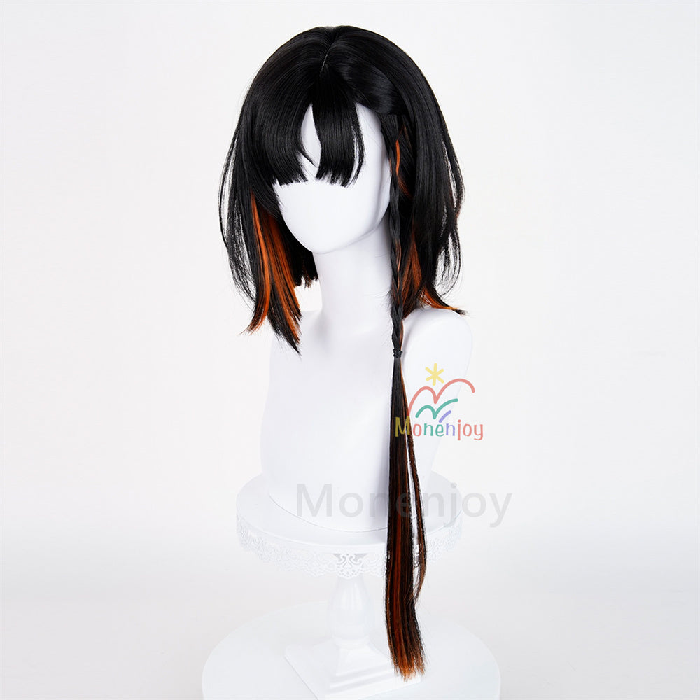 Monenjoy　アークナイツ　 ジエ　カツラ　65cm　歳　鬘　歳獣　 颉　コスプレ道具　自然感　耐熱ウィッグ MONENJOY