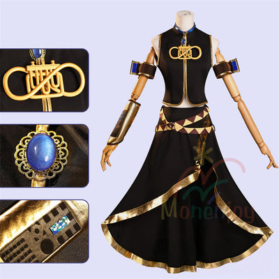 Monenjoy バーチャルシンガーVOCAROID　 巡音ルカ  V2 V4X コスプレ衣装　めぐりねるか　コスチューム　MEGURINE LUKA　仮装　イヤホーン追加購入