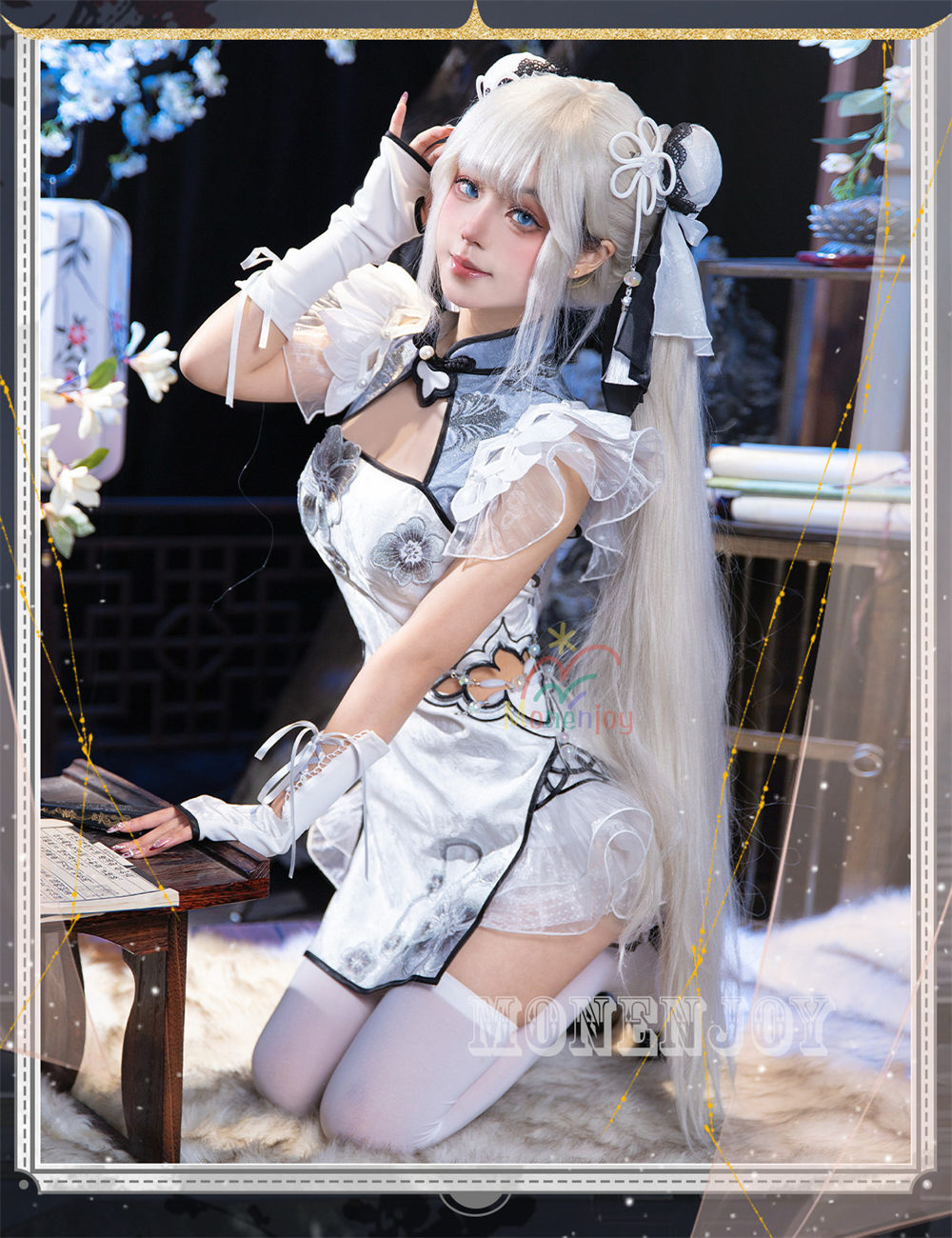 Monenjoy　NARAKA:BLADEPOINT　玉雪の心　殷紫萍　コスプレ衣装　ドレス　 武者　 コスチューム MONENJOY
