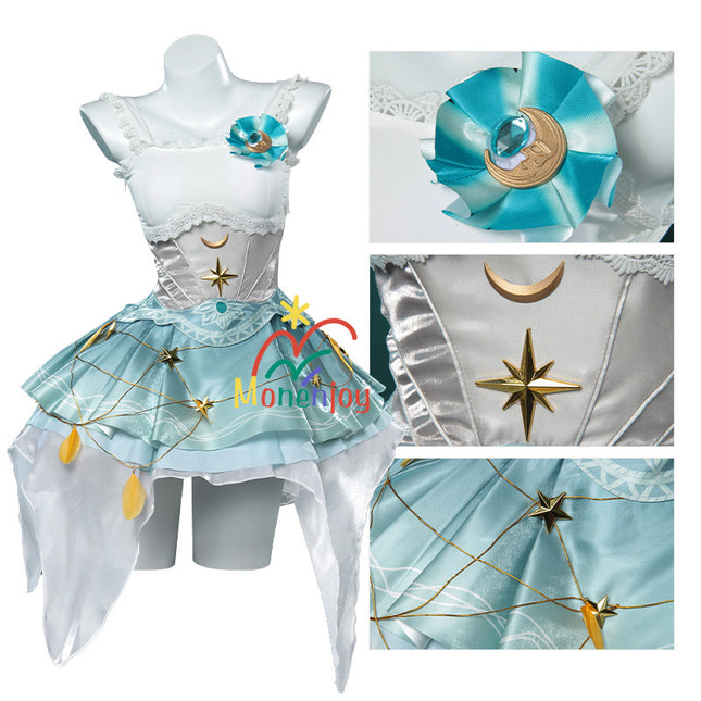 Monenjoy アイデンティティ5 踊り子 漂う月光 コスプレ衣装 洋服 髪飾り+眼鏡付 ワンピース イベントGS1338 - Monenjoy