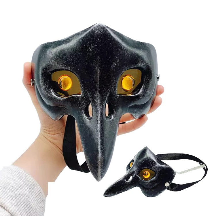 Monenjoy ツイステッドワンダーランド ツイステ コスプレ道具　学園長の仮面 マスク ディア・クロウリー カラス 鴉 PU製　撮影道具　コスチューム　イベント　仮装　ハロウィン　学園祭　周年祭　おもちゃ - Monenjoy