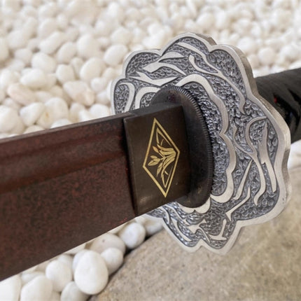 Monenjoy SEKIRO: SHADOWS DIE TWICE Immortal Slash/Baiju Japanese Style Sengoku Period Ashina Isshin Decoration 103cm General Purpose Sword Finished Imitation Sword Replica Japanese Style Cosplay Prop Wood Blade Resin Blade Craft Sword Halloween