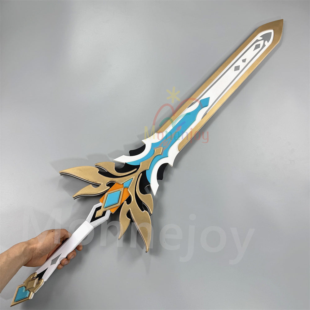 Monenjoy　原神 ファルカ　狼の武勲詩 コスプレ道具　レプリカ　130cm　木材質　ファルカモチーフ 両手剣　イベント舞台対応 MONENJOY