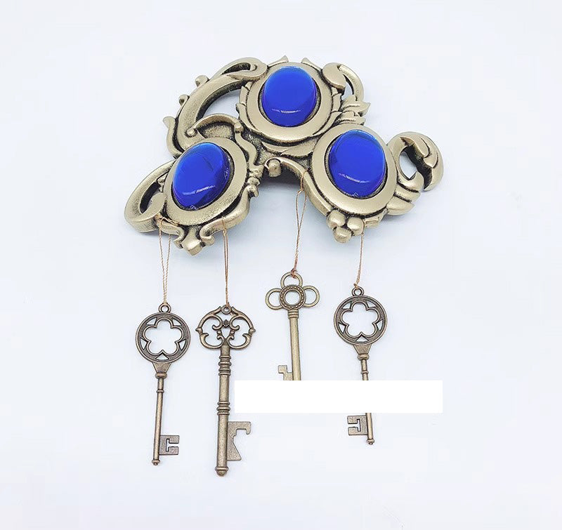 Monenjoy ツイステ コスプレ道具 学園長の鍵　カギ 腰飾り 腰かけ PU製　ディア・クロウリー 撮影道具　コスチューム　イベント　仮装　ハロウィン　学園祭　周年祭　おもちゃ ツイステッドワンダーランド - Monenjoy