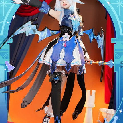Monenjoy Cerydra Cosplay Costume from Collapse Star Rail (Wings Included, Staff Included) for Halloween Events