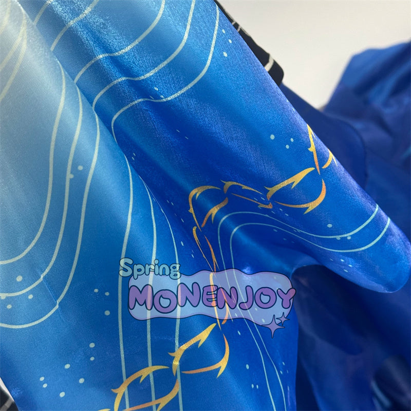 Monenjoy 鳴潮 カルテジアコスプレ衣装　 フルールドリス 礼服　放浪騎士　豪華コス衣装　エルフ耳+黒キャミ+スパッツ付属 スカート色完全再現 プレミアム版