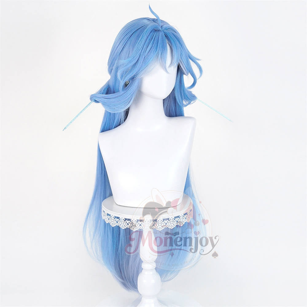 Monenjoy 鳴潮 清宵（セイショウ）ウィッグ 90cm 耐熱ロングカツラ 自然感高品質 コスプレ用鬘 Wuthering Waves Monenjoy