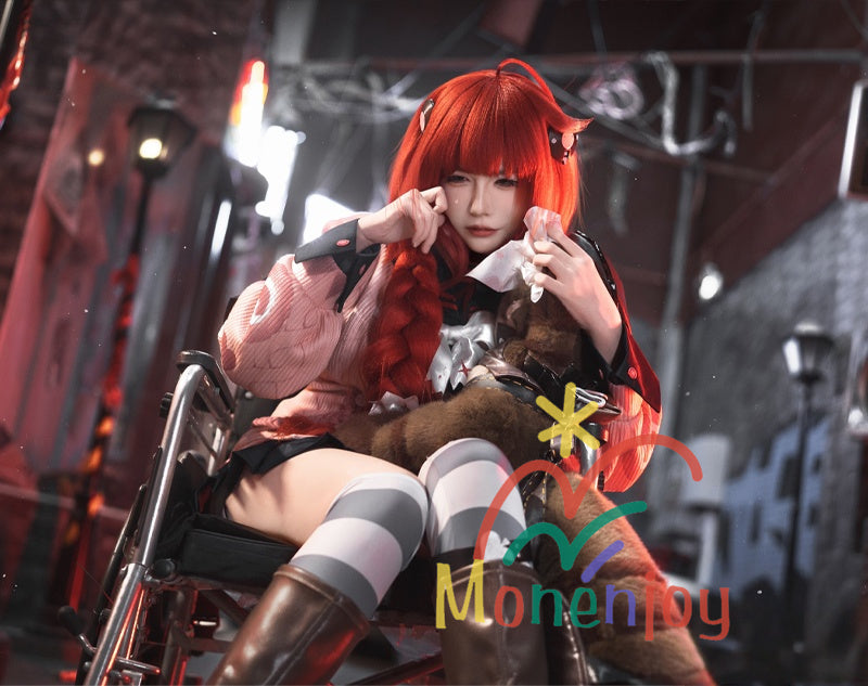 Monenjoy Zenless Zone Zero Ukinami Yuzuha ชุดคอสเพลย์ ชุดกะลาสี Kaidanya พร้อมกระเป๋าและเครื่องประดับผม กระโปรงสั้น หาง Tanuki และชุด Kamachi (อุปกรณ์เสริม) สำหรับกิจกรรมและของเล่น มีตุ๊กตา Tanuki (อุปกรณ์เสริม) จำหน่าย