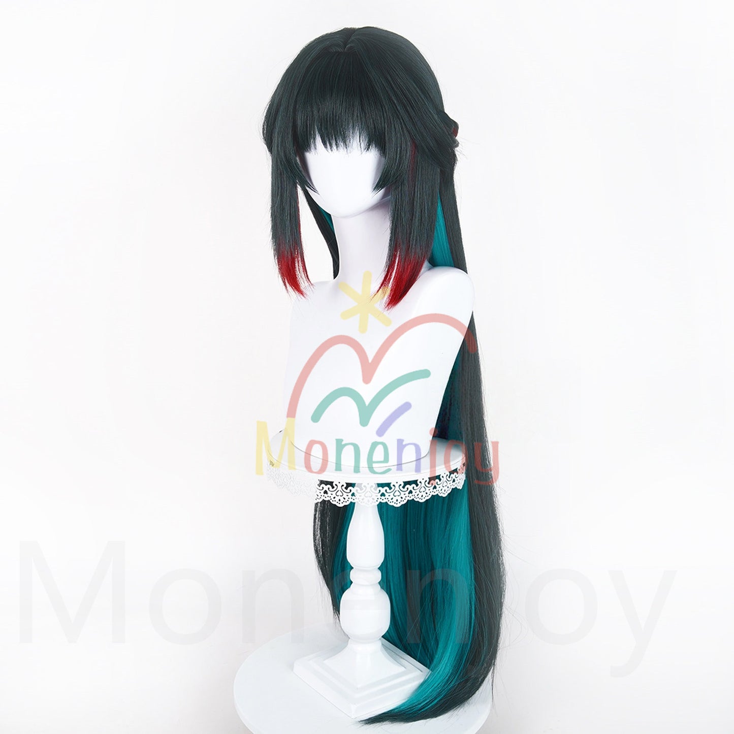 Monenjoy アークナイツ　エンドフィールド　莊方宜　長100cm　ウィッグ　カツラ　コスプレ道具　耐熱ウィッグ　 MONENJOY