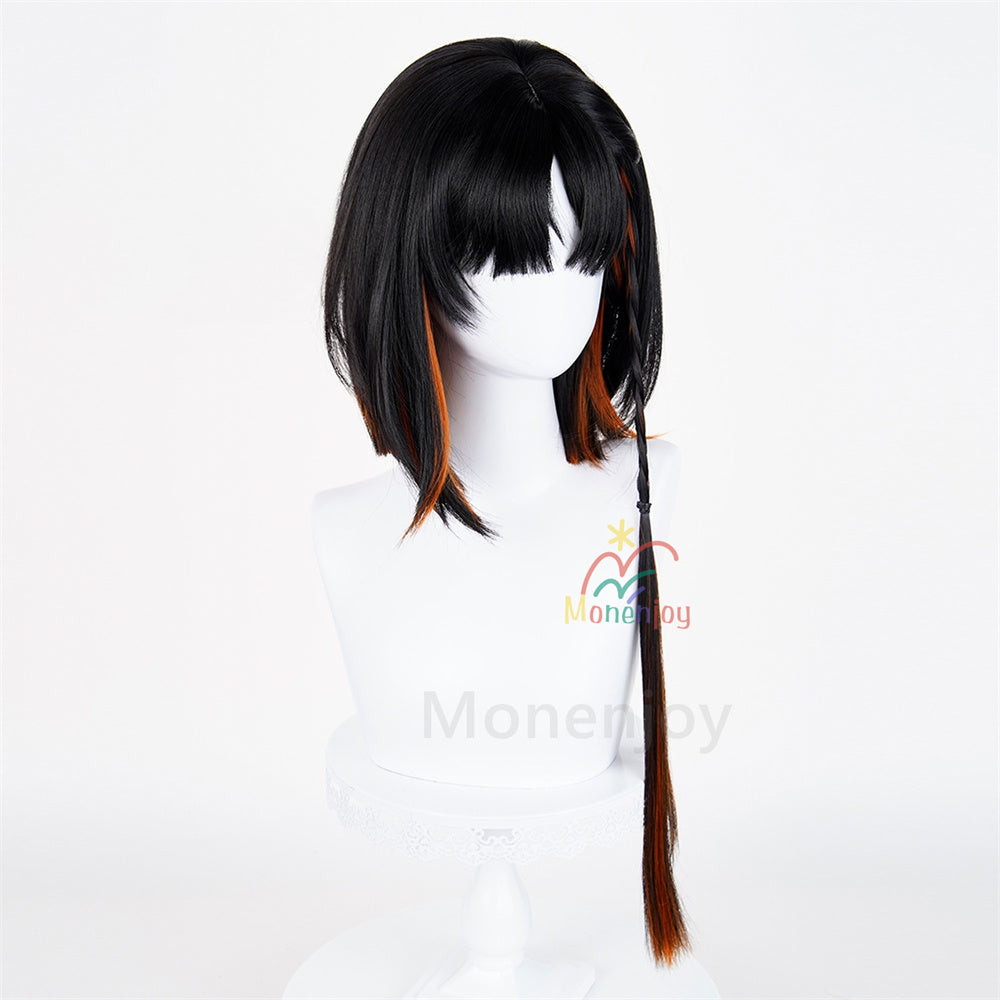 Monenjoy　アークナイツ　 ジエ　カツラ　65cm　歳　鬘　歳獣　 颉　コスプレ道具　自然感　耐熱ウィッグ MONENJOY