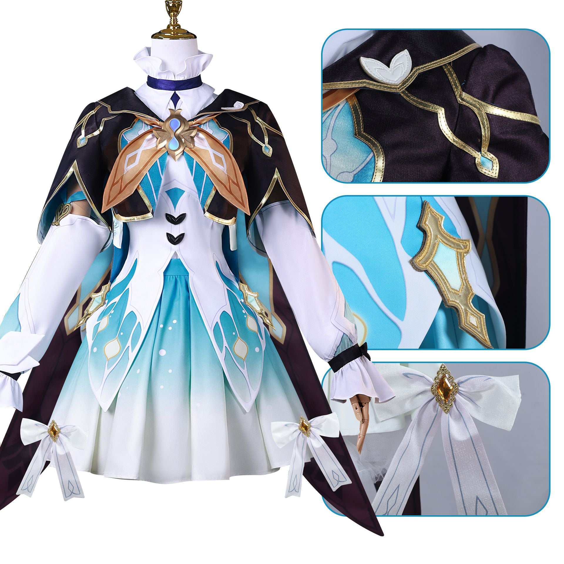 MOnenjoy 崩壊スターレイル ホタル 礼服　ワンピース　洋服　コスチューム　コスプレ衣装　 - Monenjoy