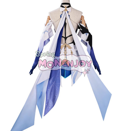 Monenjoy Genshin Impact Skirk Cosplay Costume with 3D Resin Accessories, Ships Same Day, Great Value when Purchased as a Set