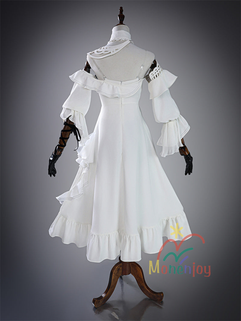 Monenjoy　鳴潮　フローヴァ　白色　洋服　ワンピース　コスプレ衣装　ワンピース　礼服　コスチューム　イベント