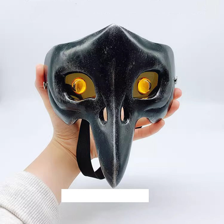 Monenjoy ツイステッドワンダーランド ツイステ コスプレ道具　学園長の仮面 マスク ディア・クロウリー カラス 鴉 PU製　撮影道具　コスチューム　イベント　仮装　ハロウィン　学園祭　周年祭　おもちゃ - Monenjoy