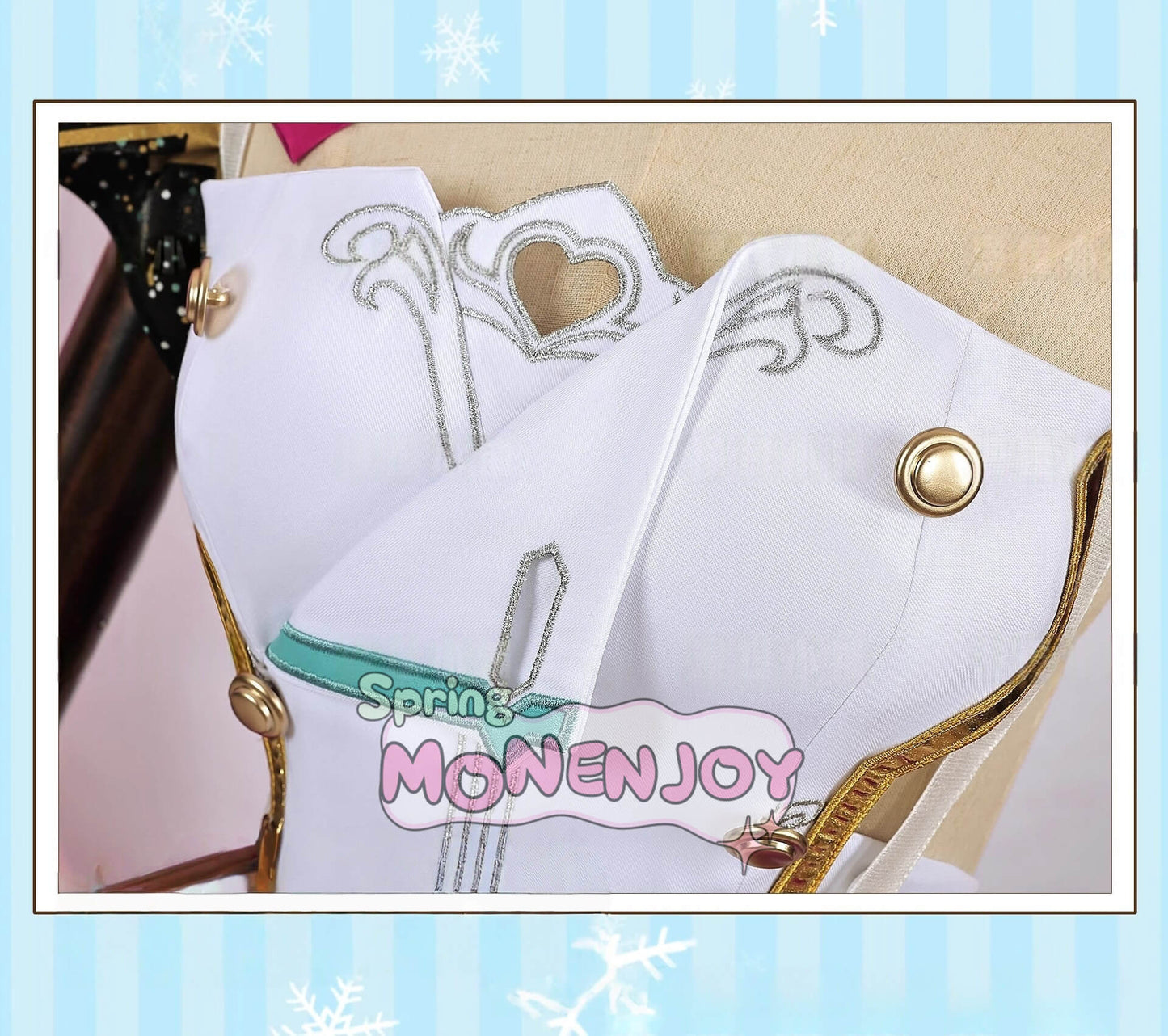 Monenjoy 原神 Escoffier エスコフィエ コスプレ衣装　3d樹脂尻尾付　イベント　絢爛のフレーバー　Genshin Impact　コスチュームGS1426　 - Monenjoy