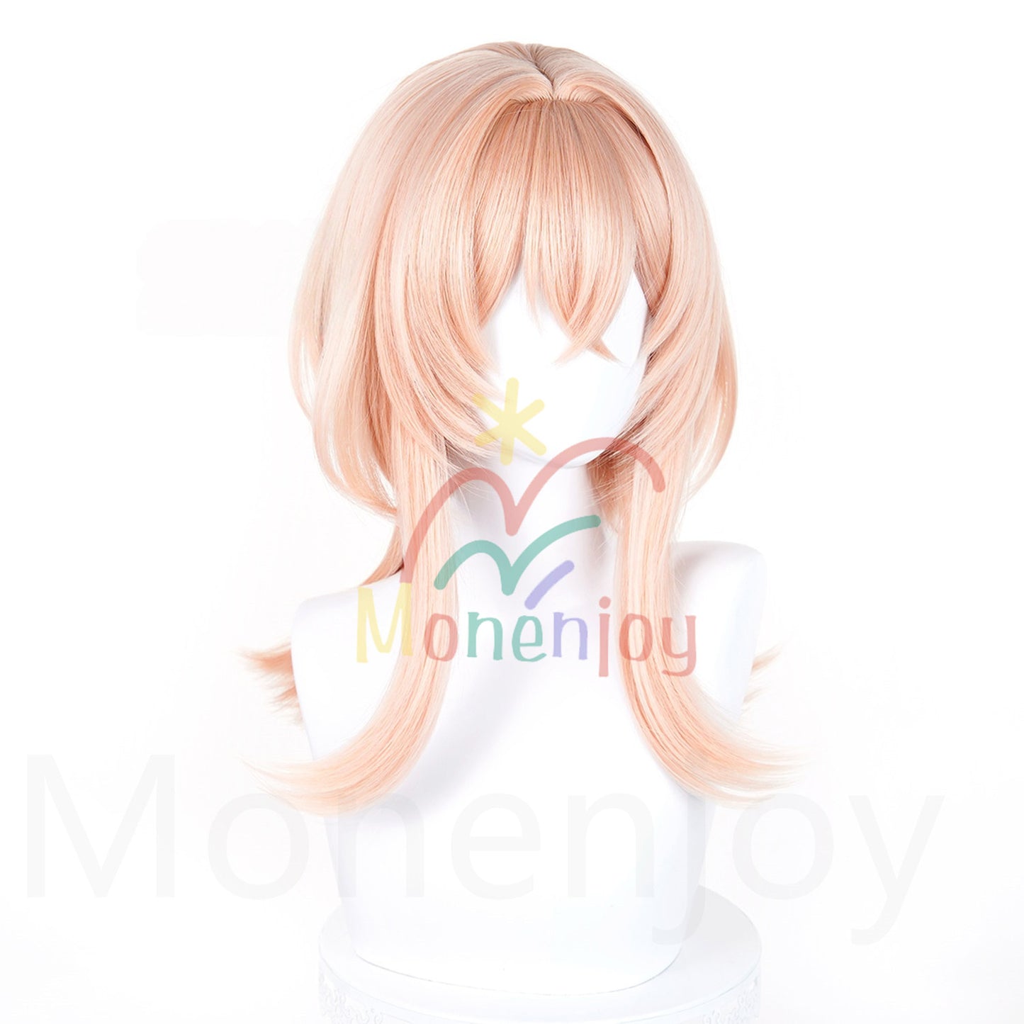 Monenjoy　原神　リンネア　ウィッグ　カツラ　コスプレ道具　付け毛のポニーテール　耐熱ウィッグ　2種類カラー MONENJOY