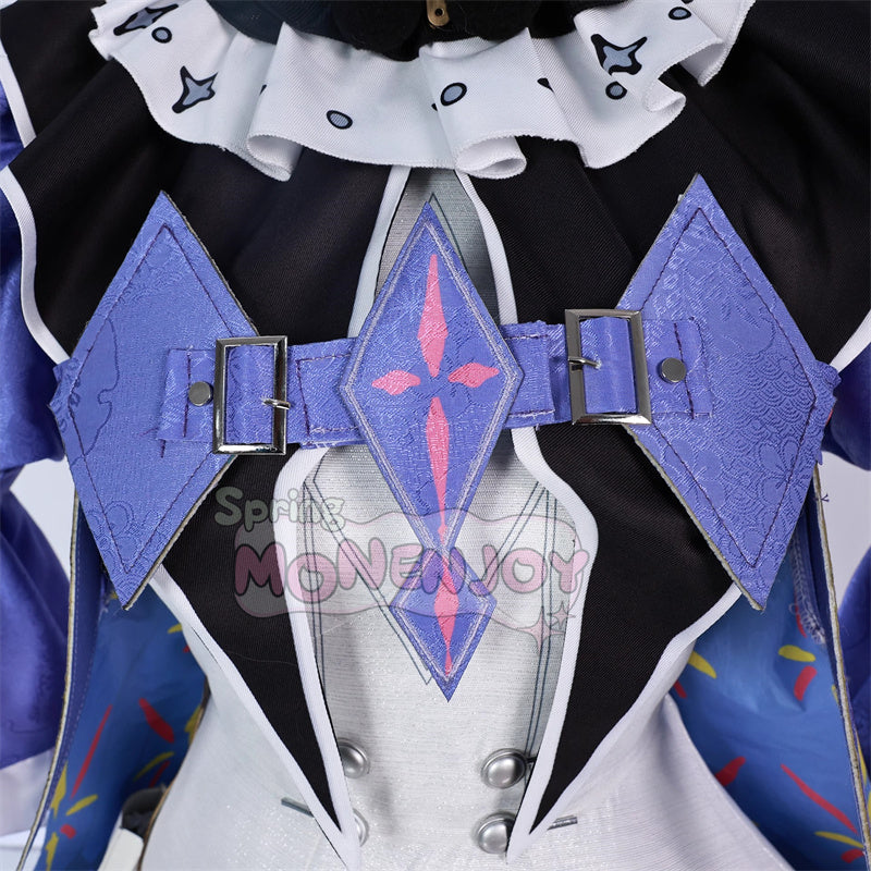 「在庫限り・完売次第終了」Monenjoy 鳴潮 ロココ コスプレ衣装　 愚者の劇団 ドレス+仮面ヘッドドレス+指輪付属 別売ウィッグ＆ブーツで完成度UP