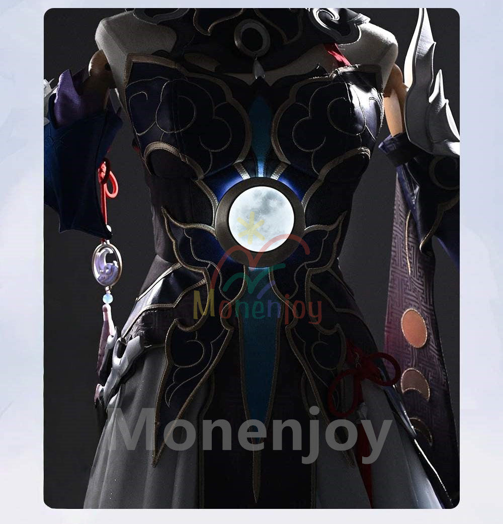 Monenjoy　崩壊スターレイル 鏡流　コスプレ衣装　Jingliu　コスチューム　Honkai: Star Rail　仙舟「羅浮」 イベント　剣士服 MONENJOY