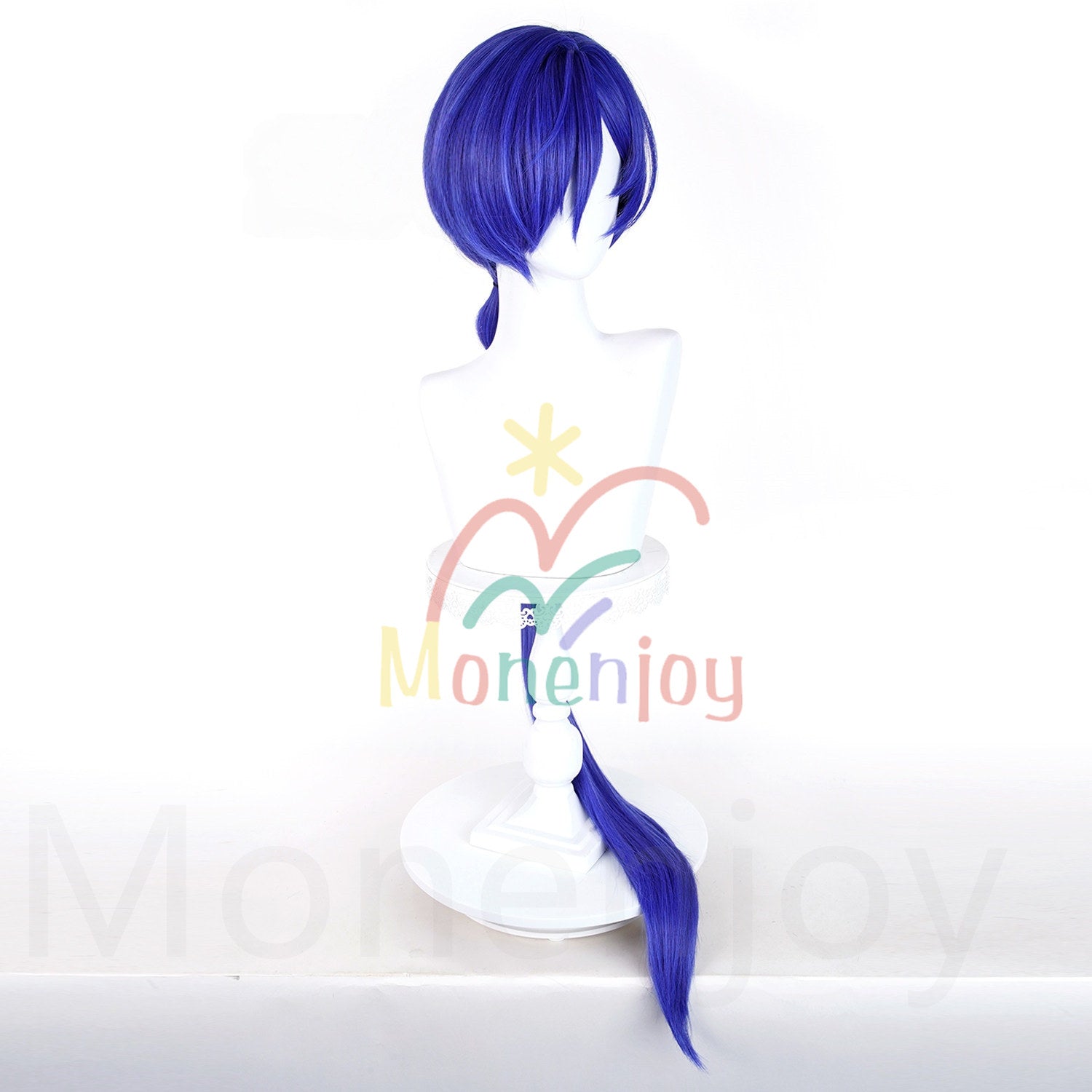 Monenjoy　ゼンゼロ プロメイア ウィッグ　コスプレ道具　カツラ　長120cm　クランプスの黒枝&　ゼンゼロ／ZZZ 　ブルー色 MONENJOY