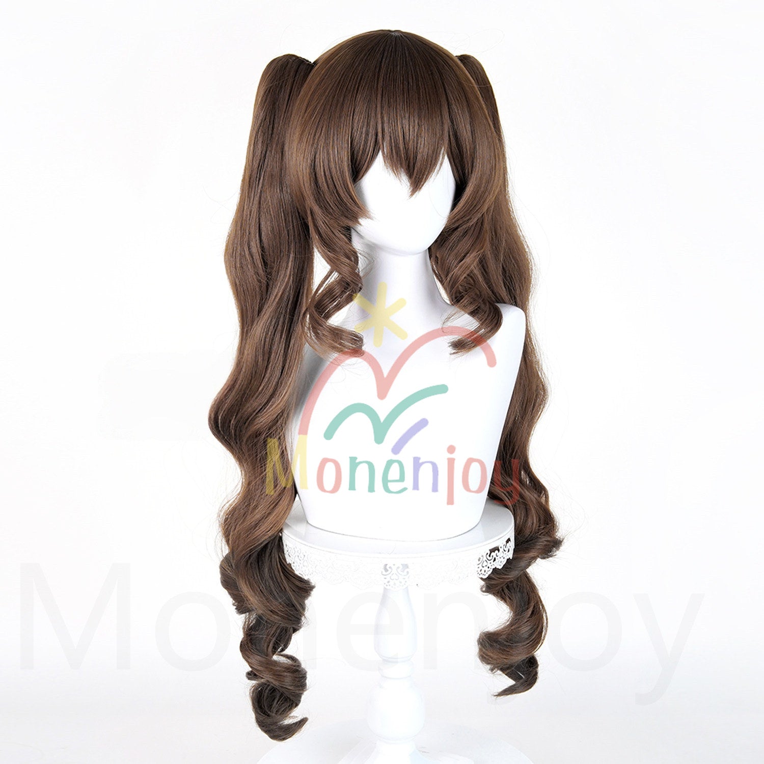 Monenjoy　アークナイツ　 エンドフィールド　ギルベルタ　ウィッグ　カツラ　ふんわりヘア　コスプレ道具　ツインテール MONENJOY