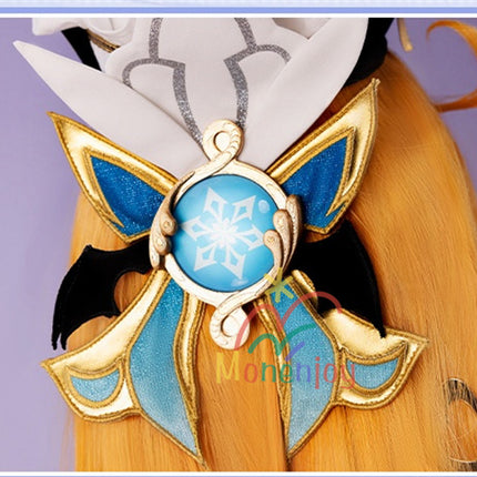 Monenjoy Genshin Escoffier One Piece Escoffier Cosplay Costume Ice God's Eye Chef 3D Resin Tail Genshin Fontaine