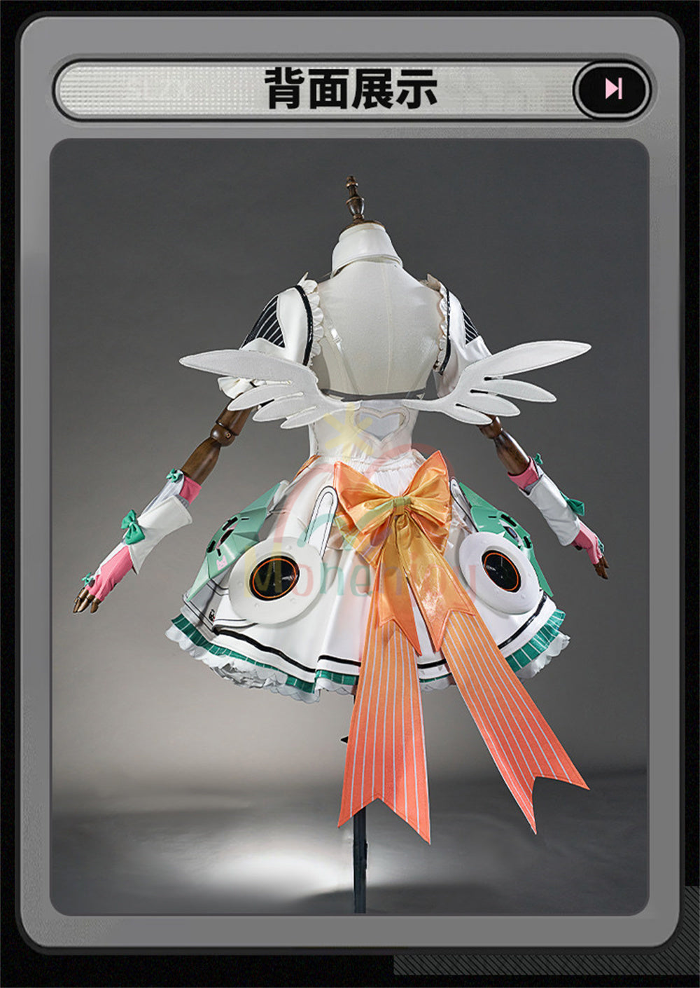 Monenjoy ゼンゼロ アリア コスプレ衣装　翼付　コスチューム　フルセット　舞台服　仮装　光輪付 MONENJOY