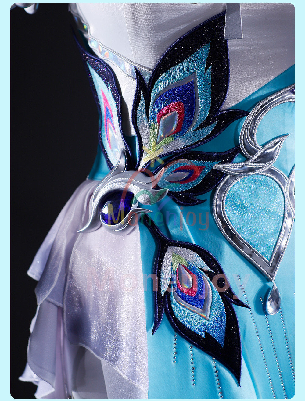 Monenjoy　 崩壊スターレイル 爻光　コスプレ衣装　Yao Guang　コスチューム　Honkai: Star Rail　金属装飾パーツ　精巧な刺繍柄　イベント　 MONENJOY