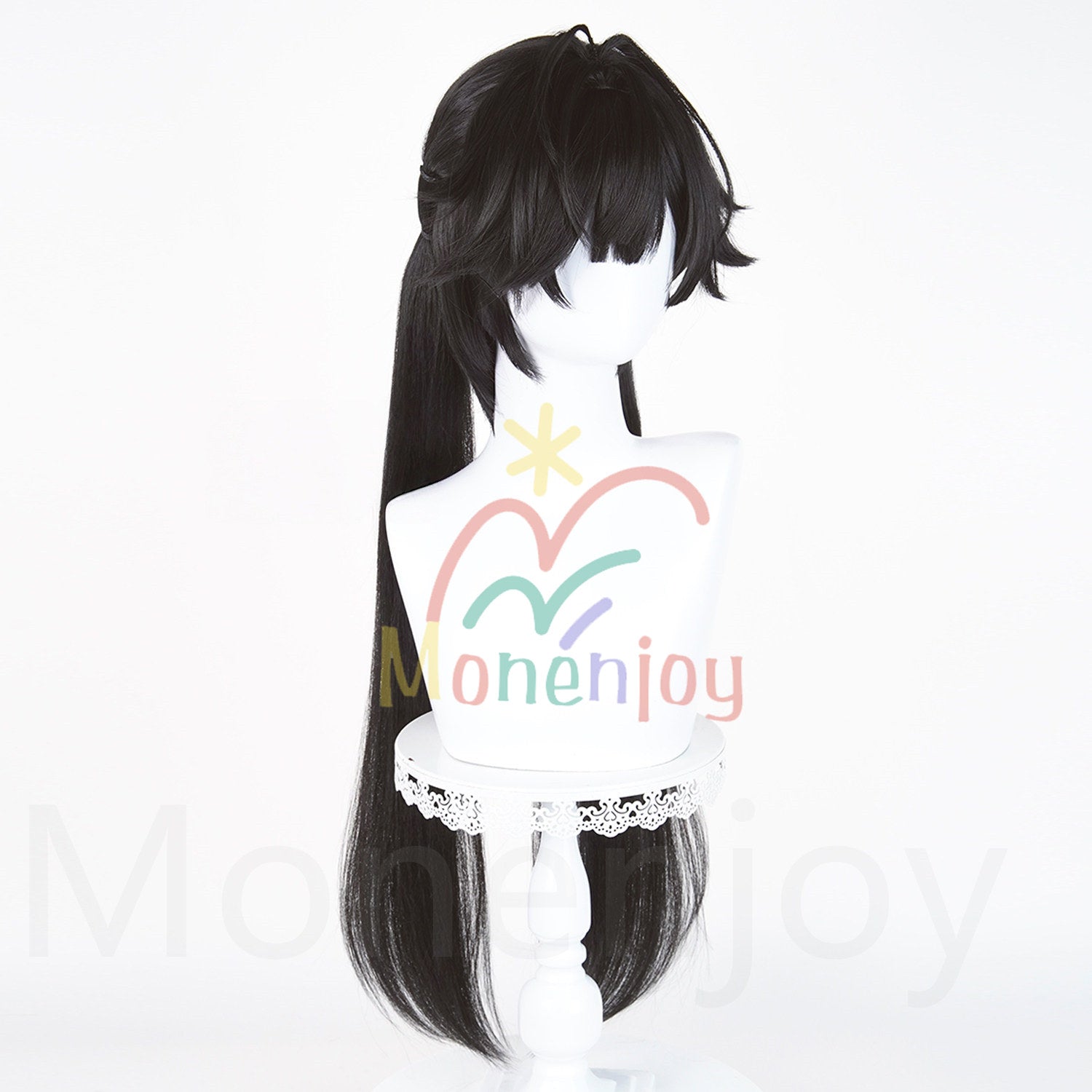 Monenjoy　アークナイツ　エンドフィールド　 チェン・センユー　 ウィッグ　長83cm　カツラ　コスプレ道具　耐熱ウィッグ MONENJOY