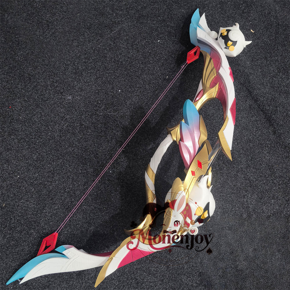 予約　Monenjoy　原神風　リンネア　弓 霜契の金枝 Golden Frostbound Oath　コスプレ道具　二次創作 同人オリジナルデザイン オリジナル風　モチーフ武器  2段階突破後　PLA材質　イベント舞台対応 MONENJOY