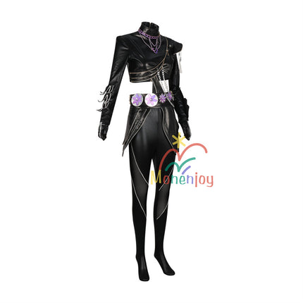 Monenjoy　KPOPガールズ! デーモン・ハンターズ　ルミ コスプレ衣装　Rumiコスモスーツ　黒色　人工革　戦闘服　Saja Boys KPop Demon Hunters　バトルスーツ　GS1960