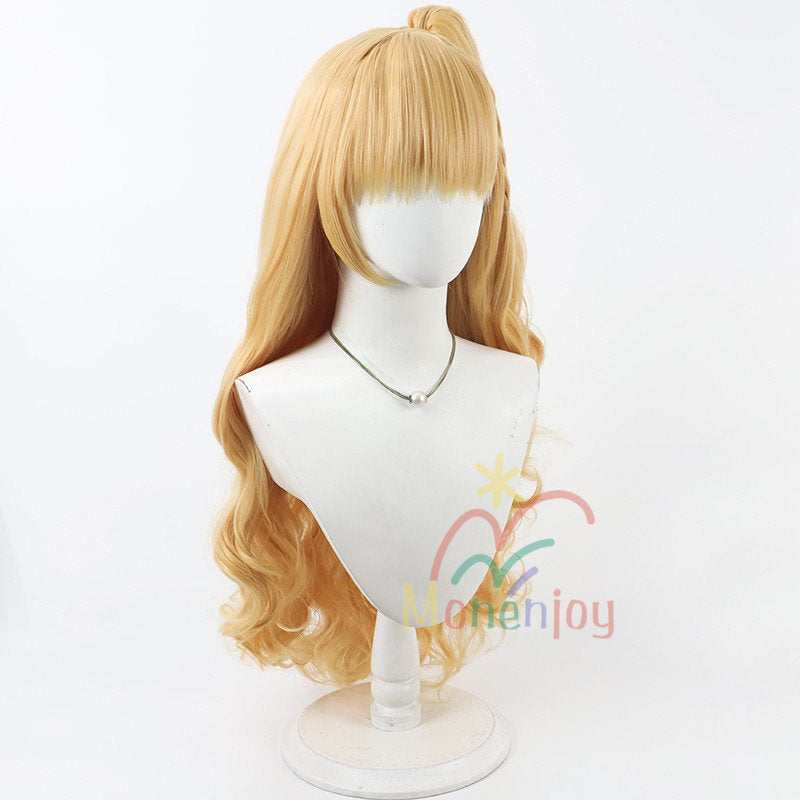Monenjoy 魔法少女ノ魔女裁判　佐伯 ミリア　 かつら　囚人番号663　ロングかつらコスプレ　ふんわり　自然感　通気性　まのさば ウィッグ　鬘　コスプレ道具
