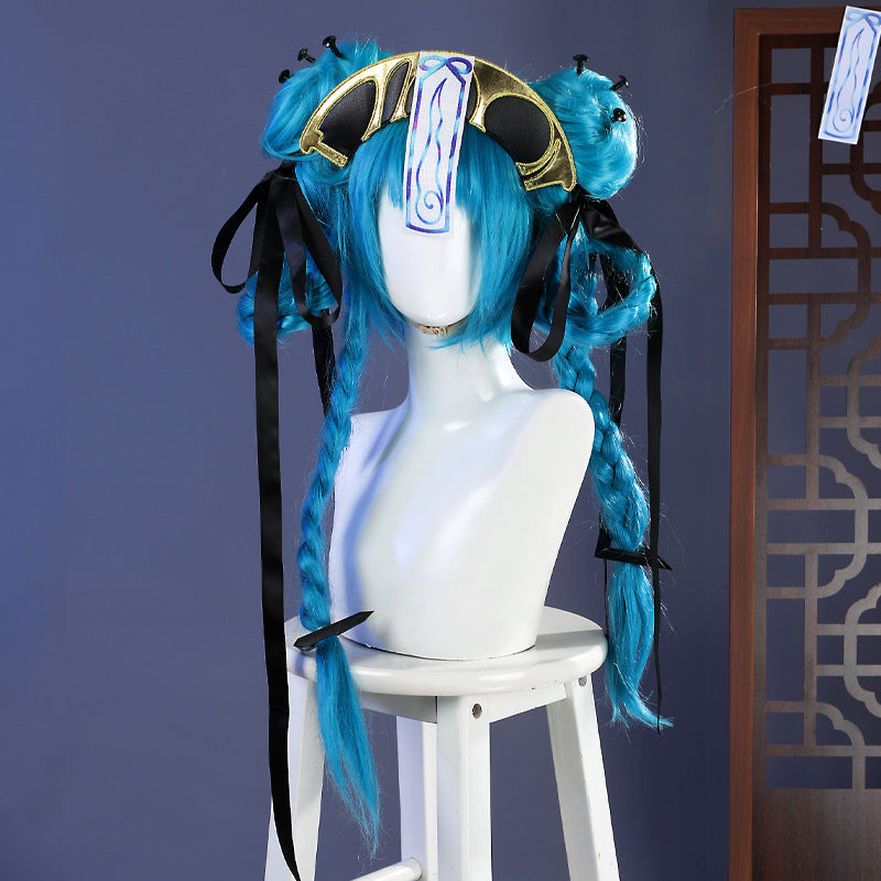 Monenjoy　初音ミク　キョンシー コスプレ衣装　マジカルミライ 妖しげで可憐なキョンシーVer.　コスチューム　イベント　髪飾り付