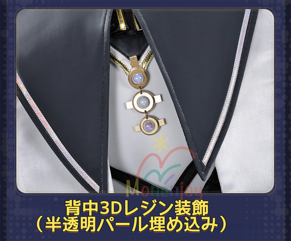 Monenjoy　鳴潮 モーニエ　コスプレ衣装　ワンピース　コスチューム　3d樹脂製パーツ　タイツ付 MONENJOY