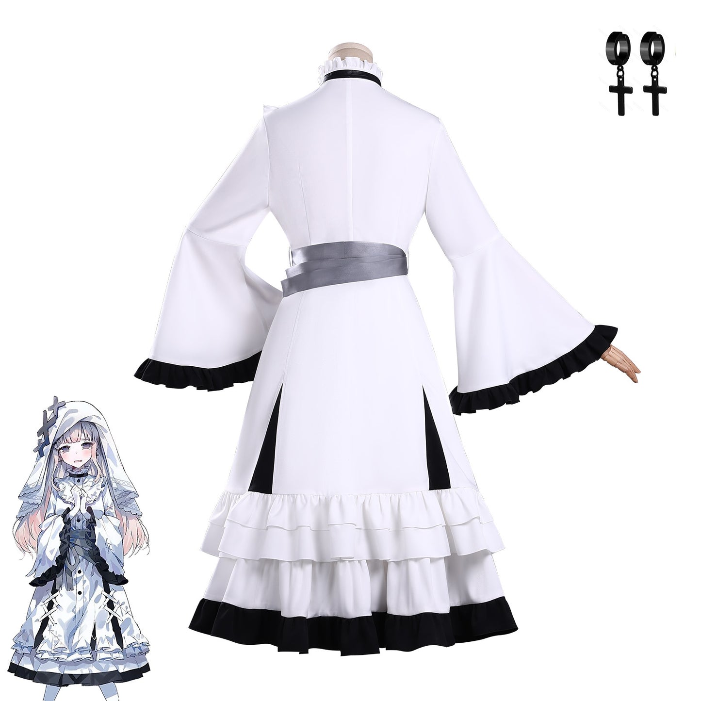 Monenjoy 魔法少女ノ魔女裁判　氷上メルル　コスプレ衣装　ドレス　ワンピース　ハロウィン｜まのさば MONENJOY