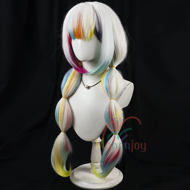 Monenjoy 魔法少女ノ魔女裁判　城ケ崎ノア　ロングかつら,　 かつら　80cm　囚人番号661　通気性　コスプレ　ふんわり　自然感　まのさば ウィッグ　鬘　コスプレ道具