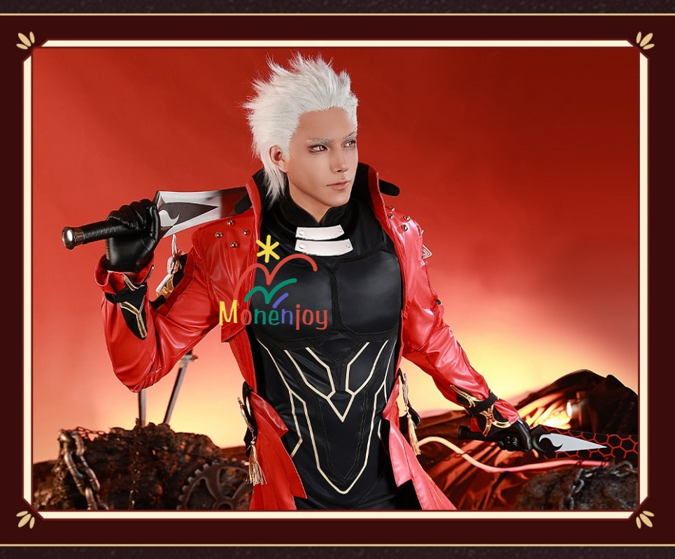 Monenjoy 崩壊スターレイル×Fate[UBW]コラボ アーチャー Archer  人工革　聖杯 コスプレ衣装  コスチュームセット おしゃれ 巡狩・量子