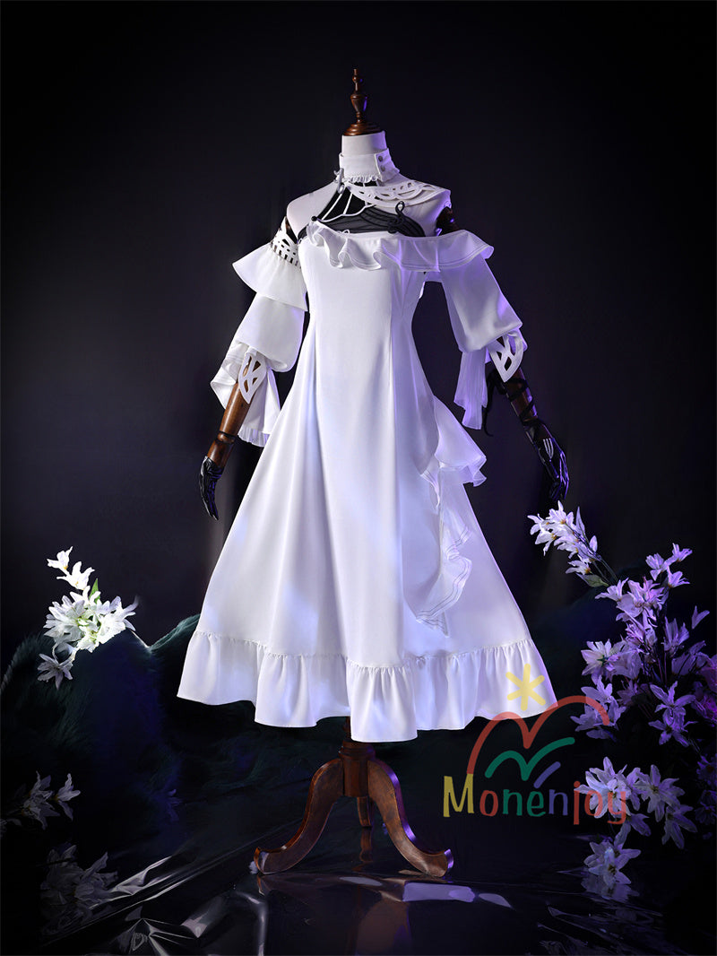 Monenjoy　鳴潮　フローヴァ　白色　洋服　ワンピース　コスプレ衣装　ワンピース　礼服　コスチューム　イベント