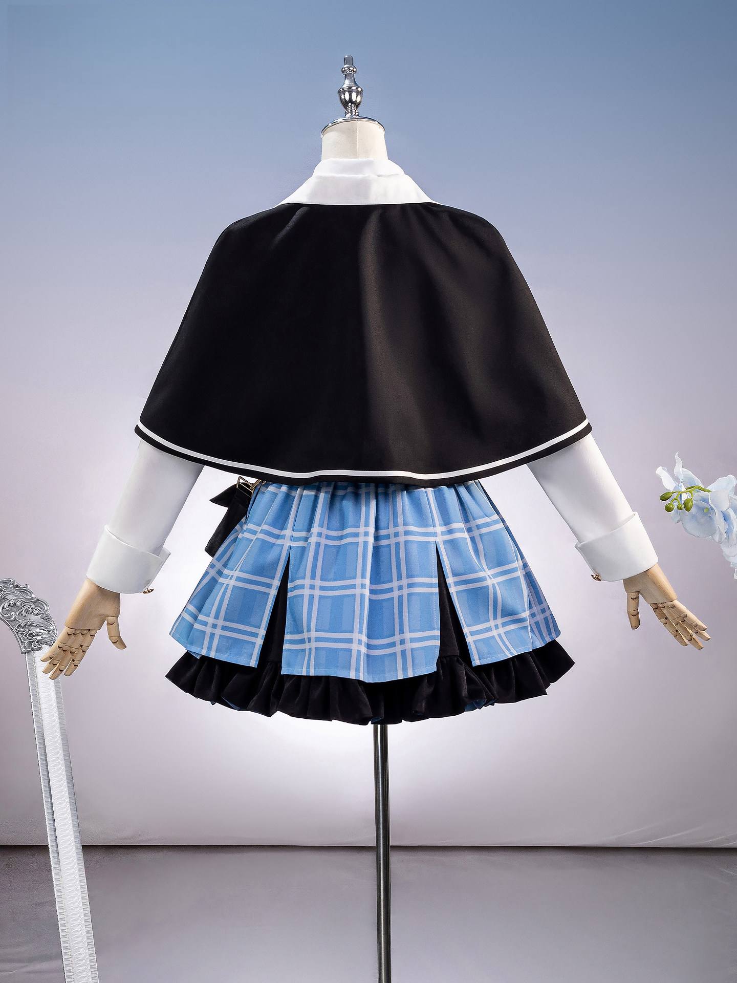納品　Monenjoy　魔法少女ノ魔女裁判　まのさば 　橘 シェリー　コスプレ衣装　 名探偵　スカート　ユニフォーム　鞄＋帽子付 MONENJOY