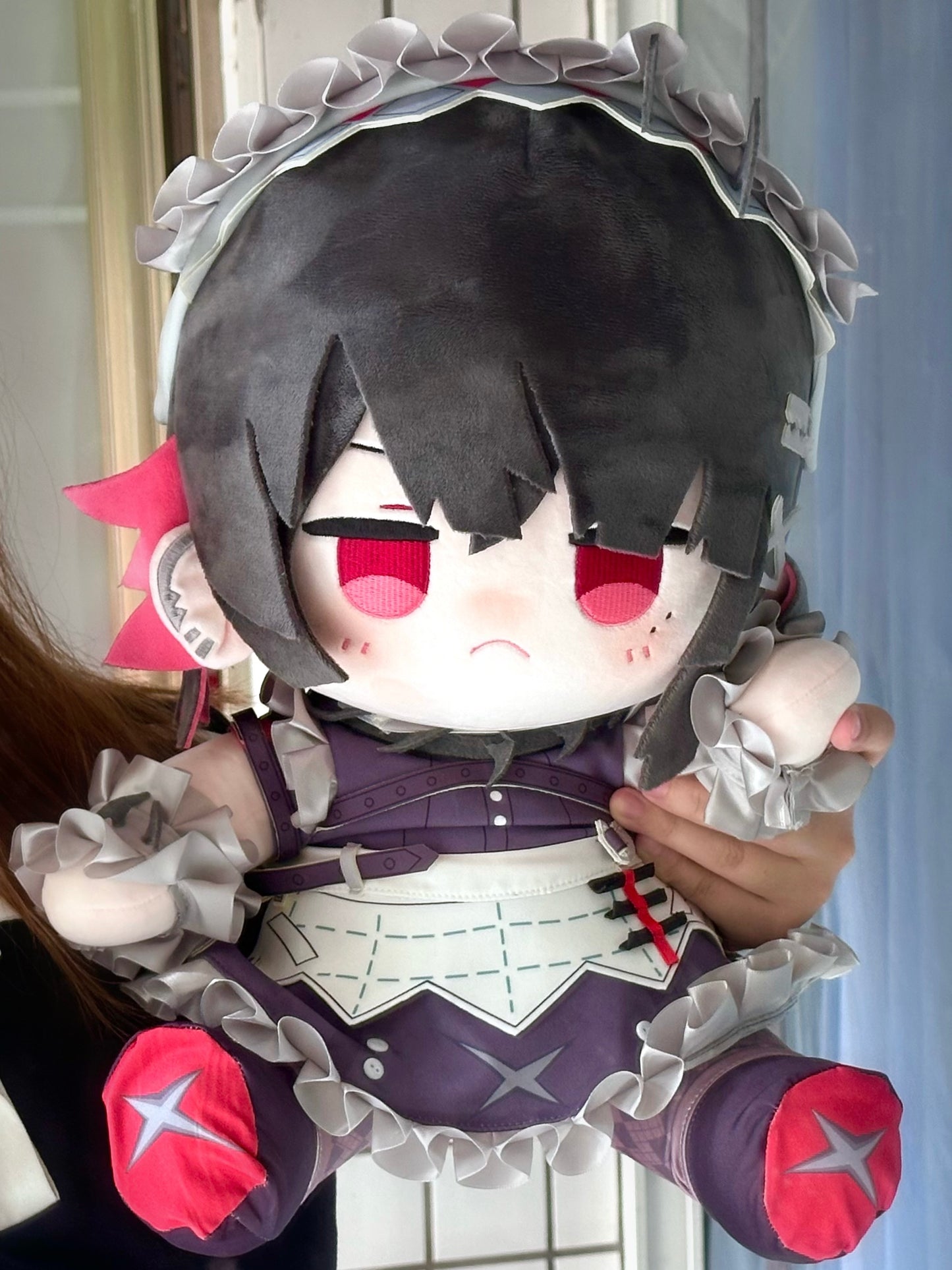 Monenjoy Zen-Zero Ellen Jo Body Pillow Cotton Doll, 40cm, Gift, Includes Tail, Accessories, and Interchangeable Clothes, Zen-Zero Zone Zero, Made to Order, Handmade in China 