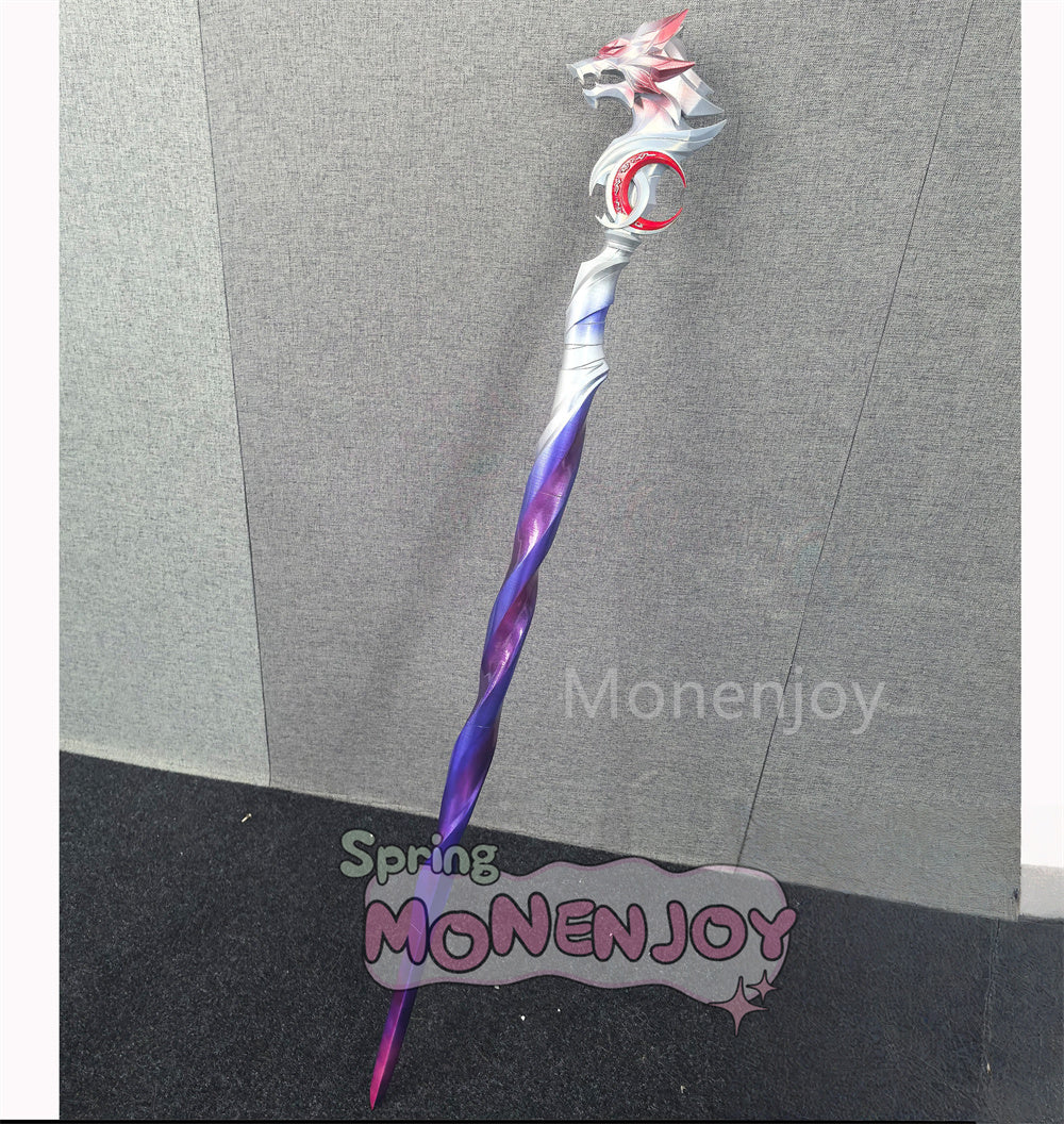 Monenjoy　崩壊スターレイル　不死途 コスプレ道具　PLA材質　110cm　法杖　ステッキ　しなず　二相楽園　武器モデル MONENJOY