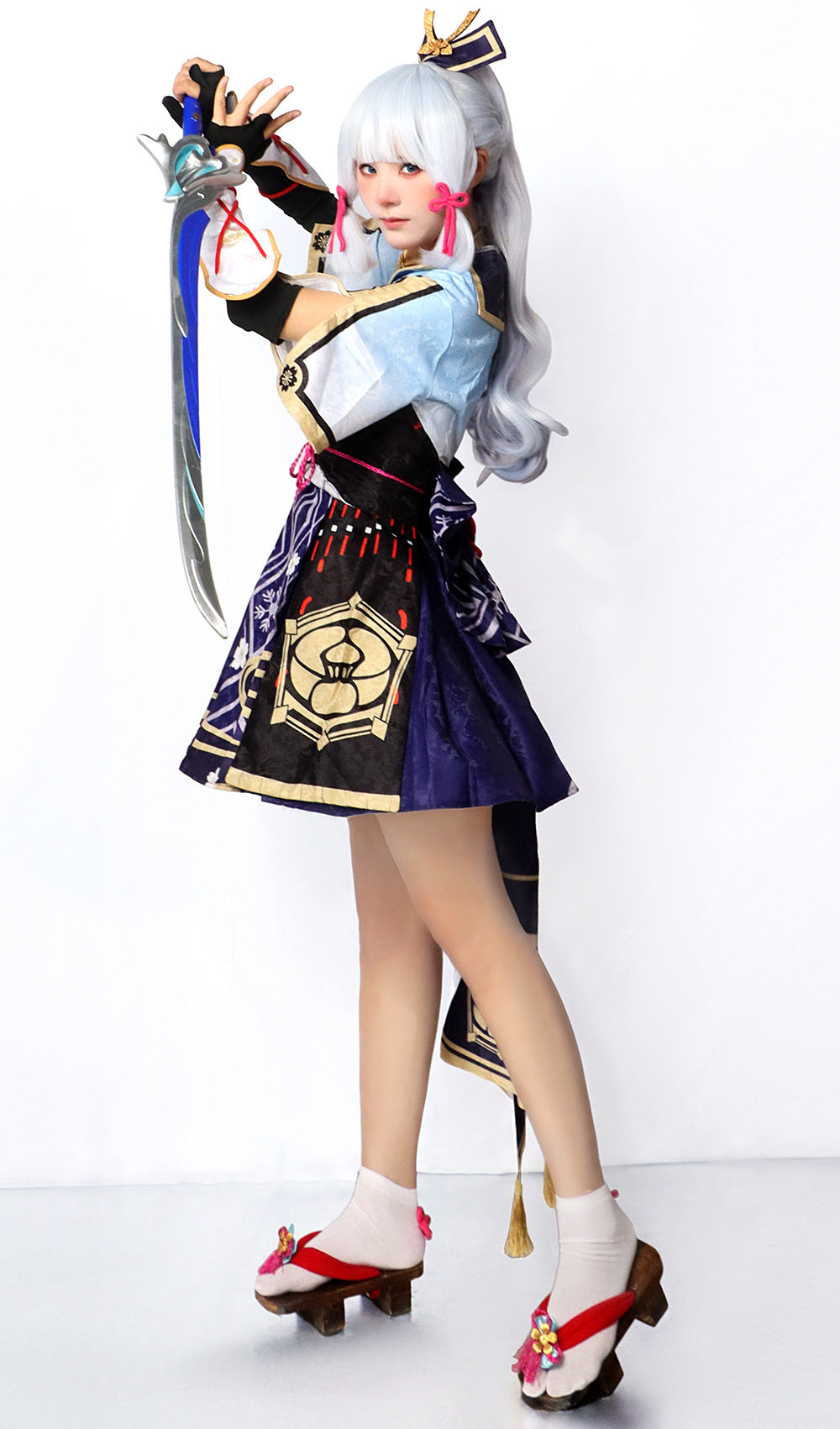 Monenjoy　原神　神里綾華　コスプレ衣装　イベント　仮装　ハロウィン　白鷺の庭　水元素　cosplay　学園祭 - Monenjoy