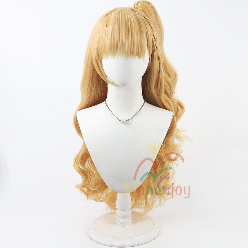 Monenjoy 魔法少女ノ魔女裁判　佐伯 ミリア　 かつら　囚人番号663　ロングかつらコスプレ　ふんわり　自然感　通気性　まのさば ウィッグ　鬘　コスプレ道具