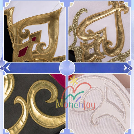 Monenjoy Genshin Escoffier One Piece Escoffier Cosplay Costume Ice God's Eye Chef 3D Resin Tail Genshin Fontaine