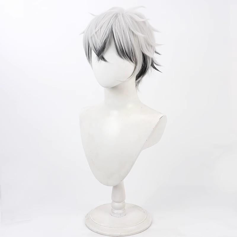 Monenjoy ディズニーツイステッドワンダーランド Skully cos スカリー・J・グレイブス コスプレウィッグ　鬘　  ツイステ 　カツラ　イベント