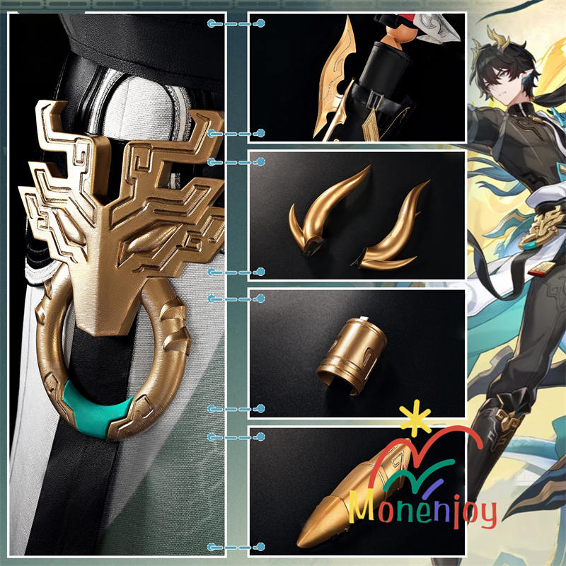 Monenjoy　崩壊スターレイル　丹恒騰荒　コスプレ衣装　龍尻尾付　手甲＋角贈り　とうこう　コスチューム　イベント　