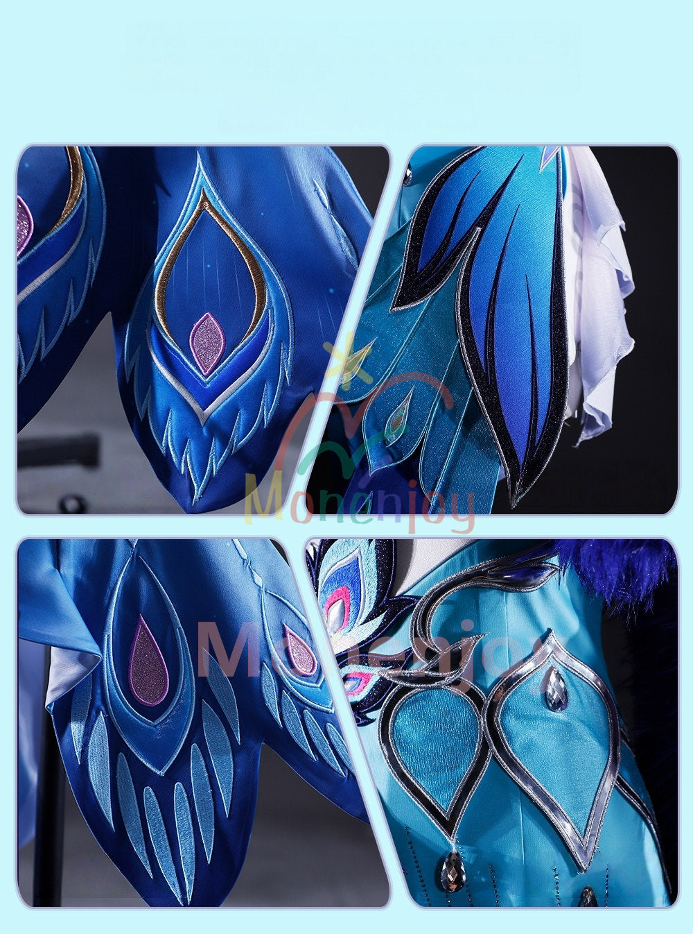 Monenjoy　 崩壊スターレイル 爻光　コスプレ衣装　Yao Guang　コスチューム　Honkai: Star Rail　金属装飾パーツ　精巧な刺繍柄　イベント　 MONENJOY
